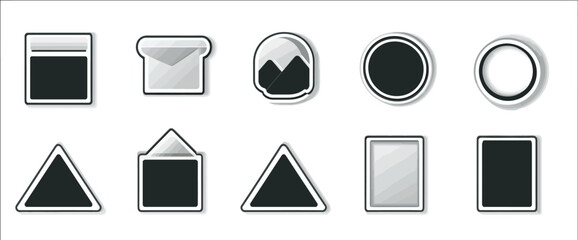 Icon sheet, simple shapes, Bookmark icons