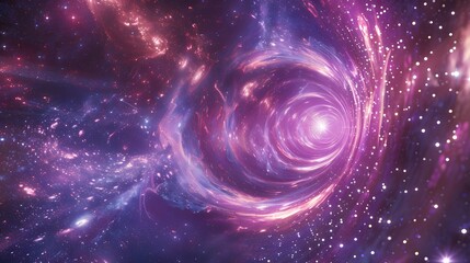 Wall Mural - a purple space with a large hole in the middle