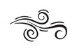 © Yanka - wind gust cartoon icon doodle hand drawn. Outline drawing wind gust cartoon line clipart symbol