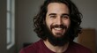 © Fudi - Portrait of a Happy Man with a Beard and Long Curly Hair