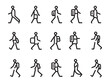 © Maharab - Pedestrian line art icon minimalist city street graphic