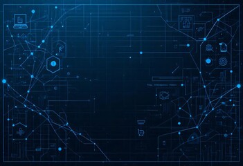 technology digital business background