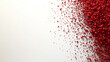 © Formasi - Abstract red spheres scattering on white background.