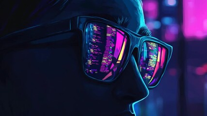 Futuristic coder reflections: Conceptual visualization of a programmer in a digital world