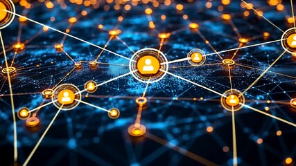 Global Network Connections, Digital World Map