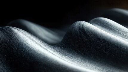 Abstract Dark Texture Waves with Grainy Surface and Smooth Light