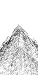 Canvas Print - abstract architectural drawing 3d illustration