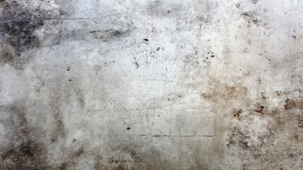 Aufkleber - Dark grey concrete floor exhibits subtle cracks and stains, capturing raw textures and tones under soft lighting, allowing for ample copy space on the right