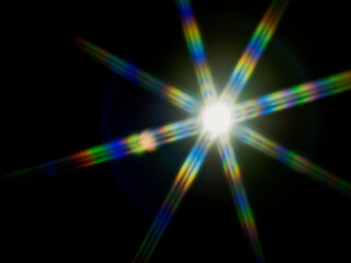 Wall Mural - eight point starlight on dark background. background for design and special effects.