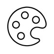 © Symbol Craft - paint palette line art icon vector illustration