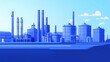 © Ferman Bagus Istuhri - Blue Industrial Complex: A Modern Factory Skyline