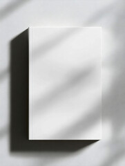 Leinwandbilder - Minimalist White Notebook on a Subtle Gray Surface with Soft Shadows : Generative AI