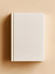 Aufkleber - Minimalist Blank Hardcover Book on a Soft Beige Background Perfect for Journaling : Generative AI