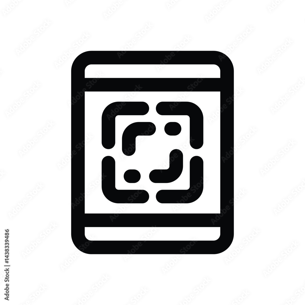 qr code line icon. Clean and minimalist vector icon for websites ...