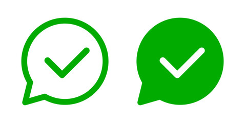 Green check mark icon, approval tick sign, accept checkmark, correct check mark, checkbox
