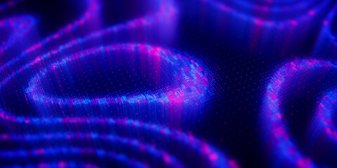 Wall Mural - big data clusters complex graph. quantum computing patterns. cyber space of ai technology neural con