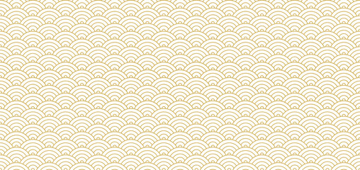 chinese traditional oriental ornament background, golden clouds pattern seamless, elegant and festiv