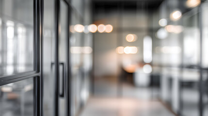 Dynamic office environment with blurred background modern workspace professional setting perspective