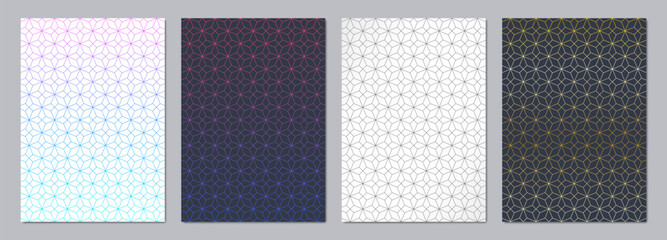 Poster - Abstract covers and brochures with geometric backgrounds of polygon shape patterns