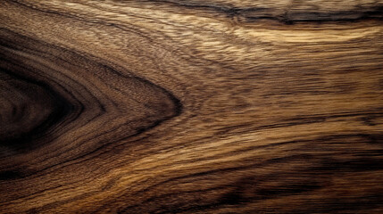 Aufkleber - Beautiful Close Up of Smooth Polished Wooden Surface Showcasing Natural Grain and Dark Rich Colors for Decor Inspiration : Generative AI