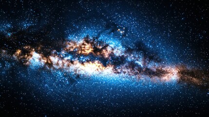 Wall Mural - Galaxy view with myriad stars and cosmic dust clouds