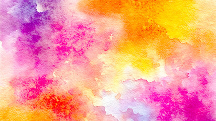 Poster - Vibrant watercolor abstract background showcasing rich pink and orange hues perfect for art and creative projects : Generative AI