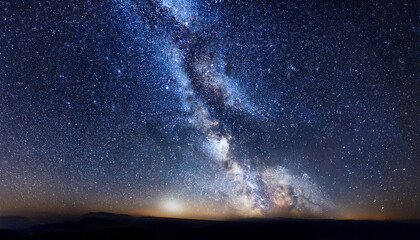 star field in deep space many light years far from the earth