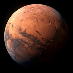 Wall Mural - Mars Illuminated in the Cosmos