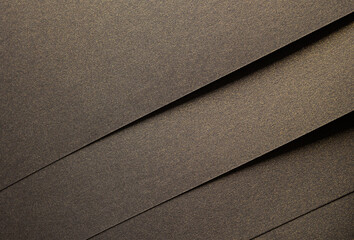 Fototapete - Brown paper texture with luxurious dark gold and antique gold tones, glistering glossy surface with geometric layered design, rich earthy contrast and shimmering finish for an elegant, sleek modern.
