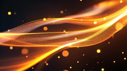 Wall Mural - glowing abstract waves with dynamic particles in motion