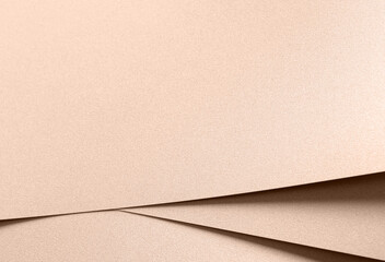 Fototapete - Paper texture with soft beige and pink tones, clean layered surface with metallic shimmer and geometric lines, luxurious designer paper with glistering contrast, elegant modern composition and smooth.