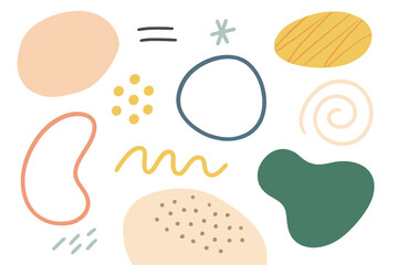 Fototapete - Abstract shapes and patterns displayed on a clean background for modern design inspiration