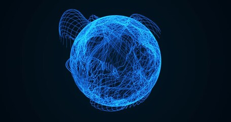 Wall Mural - an abstract star with a raging atmosphere. magic sphere. abstract animation.