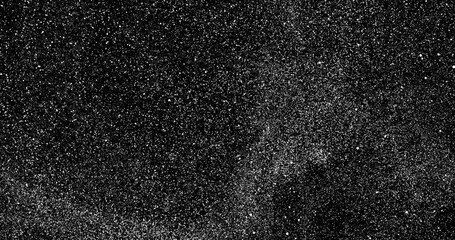 Wall Mural - chaotically moving white particles on a black background. abstract animation.