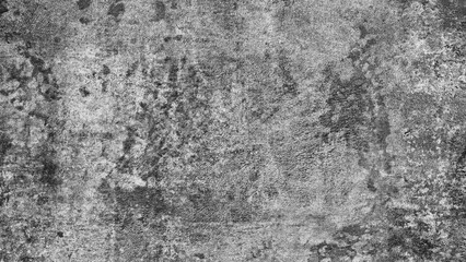 Aufkleber - Gray wall with many cracks holes scratches and marks. wall is made of concrete and has a rough texture as an abstract texture background for template pages and banners.