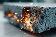 © Дмитрий Сирота - Closeup of burning crack in concrete slab