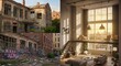 © CreativAI - Transformación urbana: de ruinas a loft moderno