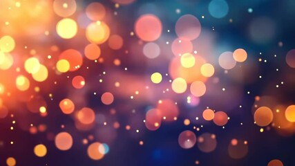 Wall Mural - vibrant bokeh transition with colorful light orbs in dynamic movement