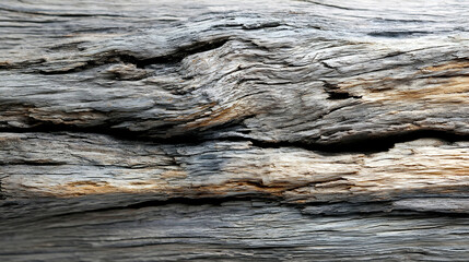 Aufkleber - Textured closeup view of weathered wooden surface with rustic charm and natural beauty : Generative AI