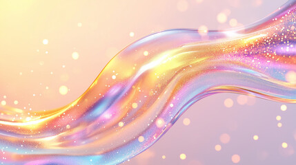 Wall Mural - abstract flowing light: iridescent fluid swirls in a dynamic, abstract composition, showcasing a cap