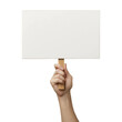 © INHYE GAL - Hand Holding Blank Protest Sign on Black Background
