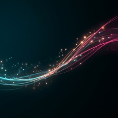 Wall Mural - Abstract Background with Colorful Light Trails and Glowing Particles Creating a Dynamic and Dreamy Atmosphere for Digital Art and Design Projects