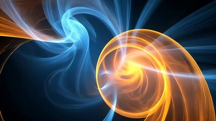 Wall Mural - vibrant swirling energy with abstract blue and orange light patterns