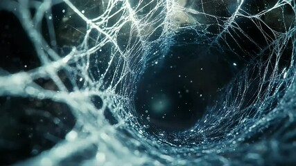 Spiderweb macro detail close up