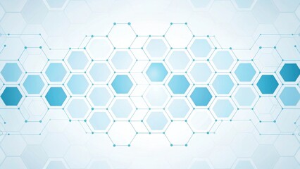 abstract gradient science technology and medical. abstract hexagonal pattern in blue tones, ideal fo