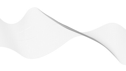 Wall Mural - wave with shadow. abstract color lines on a white background. line art. curved wavy line, smooth str
