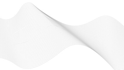 Wall Mural - wave with shadow. abstract color lines on a white background. line art. curved wavy line, smooth str