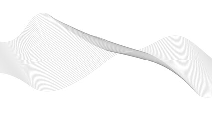 Wall Mural - wave with shadow. abstract color lines on a white background. line art. colorful shiny wave with lin