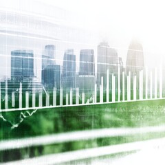 Aufkleber - Financial Growth in the City: A Dynamic Urban Landscape with Positive Economic Indicators