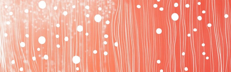 Leinwandbilder - Abstract Coral Pencil Strokes with White Circle Accents Background Illustration